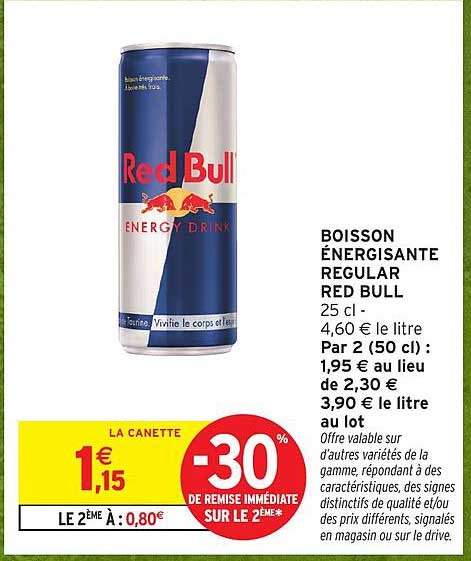 BOISSON ÉNERGISANTE REGULAR RED BULL 25 cl