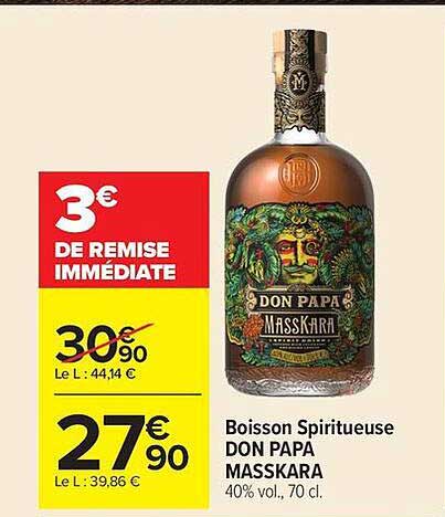 Boisson Spiritueuse DON PAPA MASSKARA