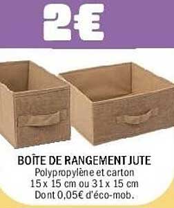BOÎTE DE RANGEMENT JUTE