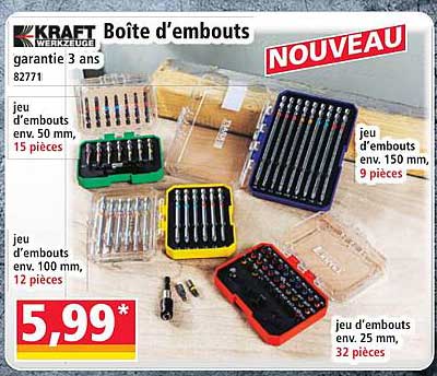 Boîte d'embouts