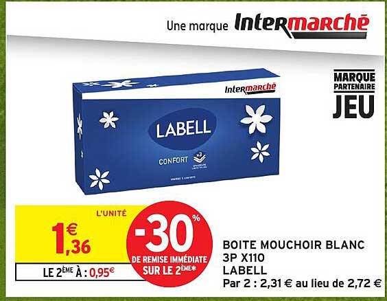 BOITE MOUCHOIR BLANC 3P X110 LABELL