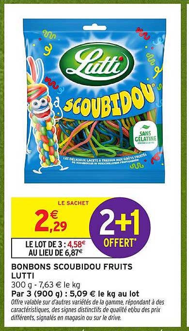 BONBONS SCOUBIDOU FRUITS LUTTI