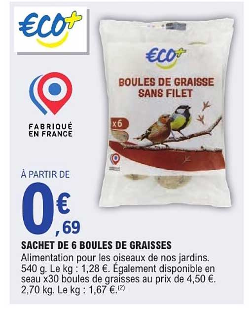 BOULES DE GRAISSE SANS FILET