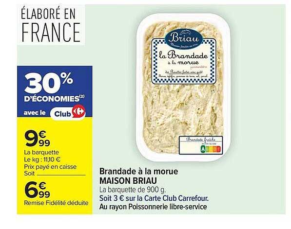 Brandade à la morue MAISON BRIAU