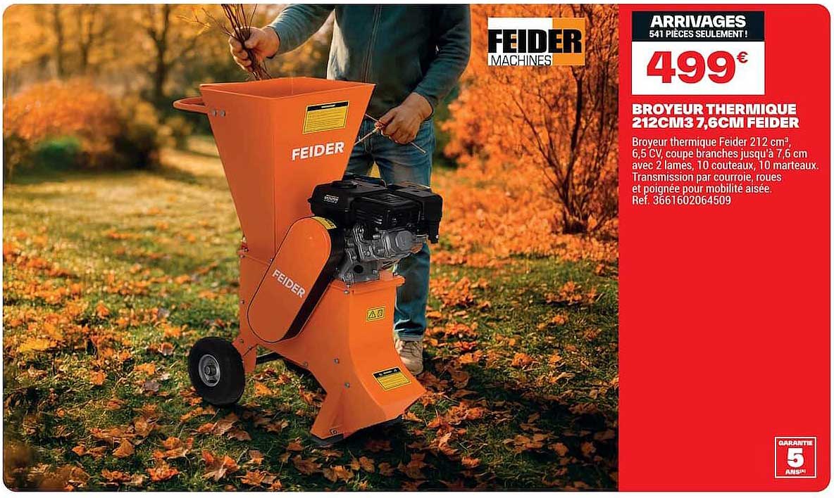 BROYEUR THERMIQUE 212CM3 7,6CM FEIDER