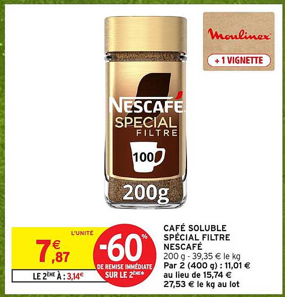 CAFÉ SOLUBLE SPECIAL FILTRE NESCAFÉ