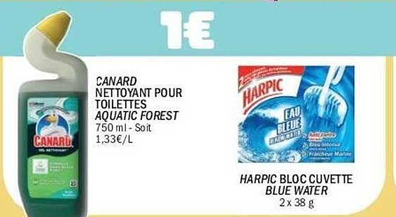 CANARD NETTOYANT POUR TOILETTES AQUATIC FOREST 750 ml - Soit 1,33€/L