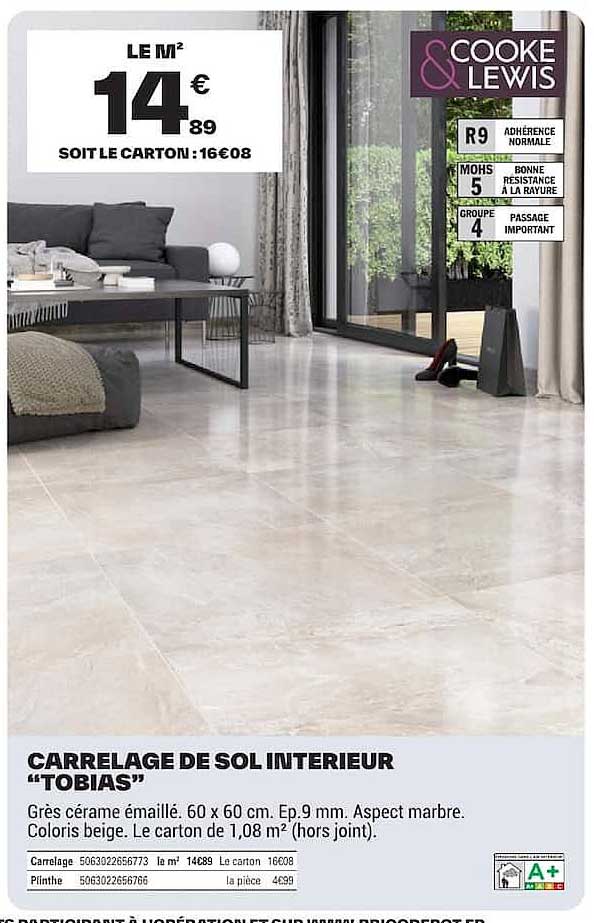 CARRELAGE DE SOL INTERIEUR “TOBIAS”