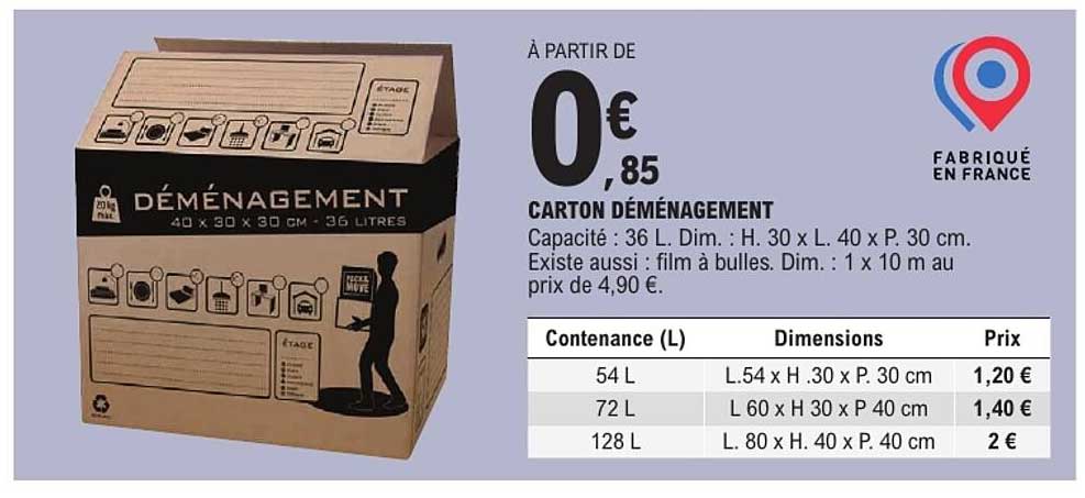CARTON DÉMÉNAGEMENT