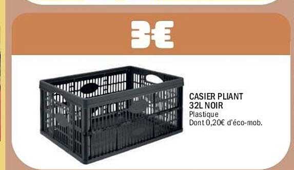 CASIER PLIANT 32L NOIR