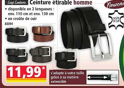 Ceinture éritable homme
