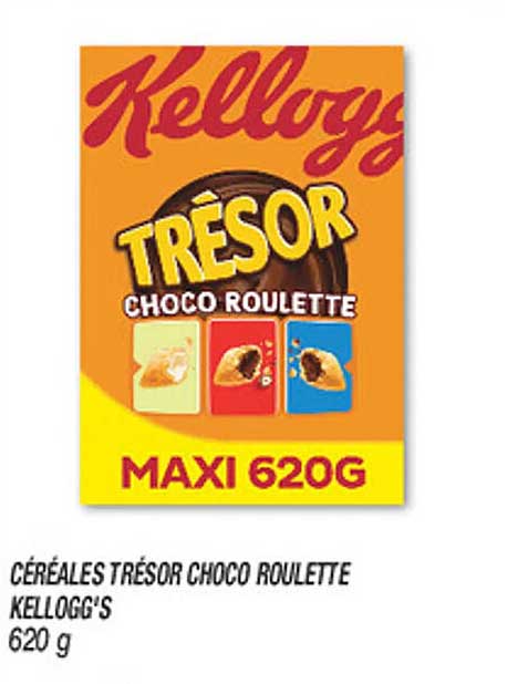 CÉRÉALES TRÉSOR CHOCO ROULETTE KELLOGG'S 620 g
