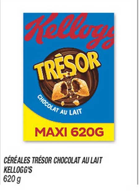 CÉRÉALES TRÉSOR CHOCOLAT AU LAIT KELLOGG'S 620 g