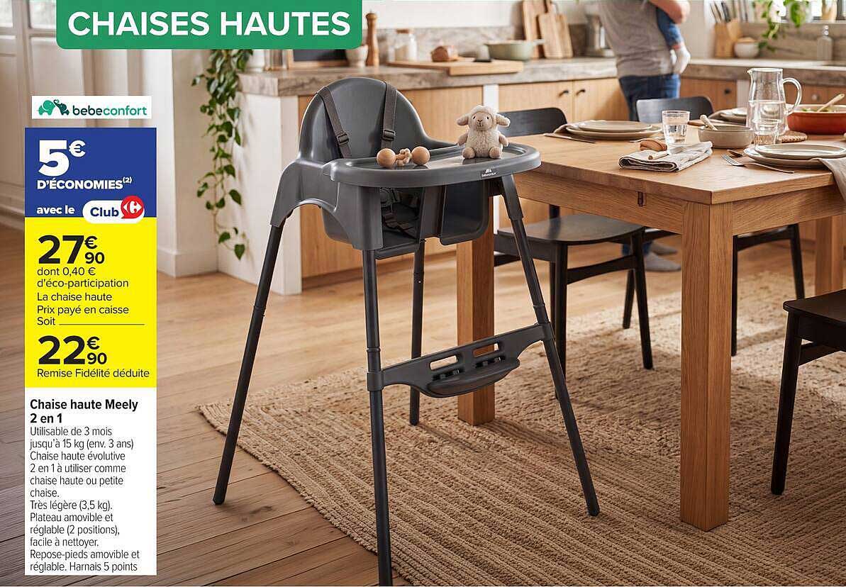 Chaise haute Meely 2 en 1