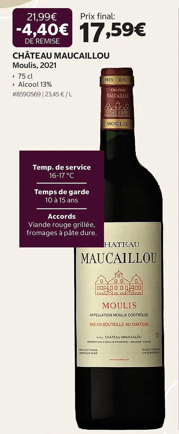 CHÂTEAU MAUCAILLOU Moulis, 2021