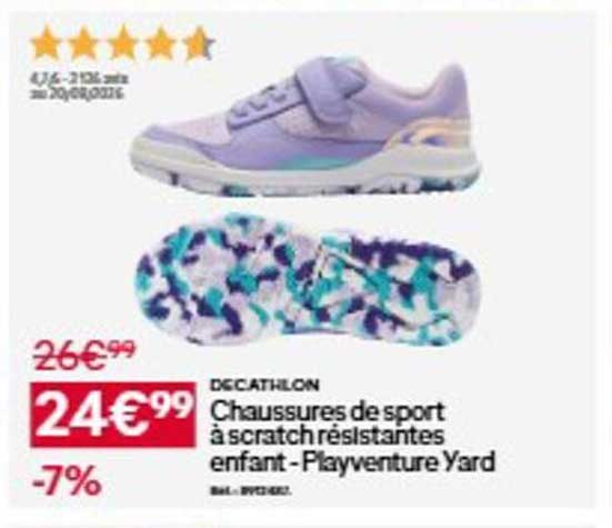 Chaussures de sport à scratch résistantes enfant - Playventure Yard