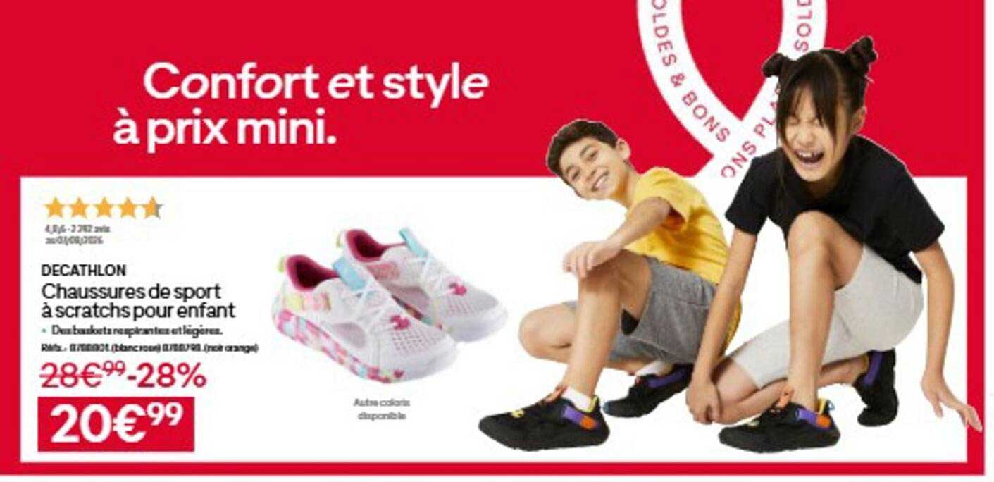 Chaussures de sport à scratchs pour enfant