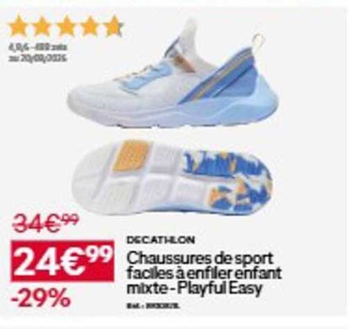 Chaussures de sport faciles à enfiler enfant mixte - Playful Easy