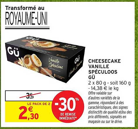 CHEESECAKE VANILLE SPÉCULOOS GÜ