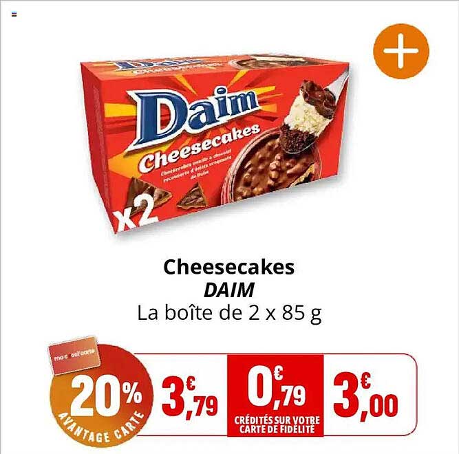 Cheesecakes DAIM La boîte de 2 x 85 g