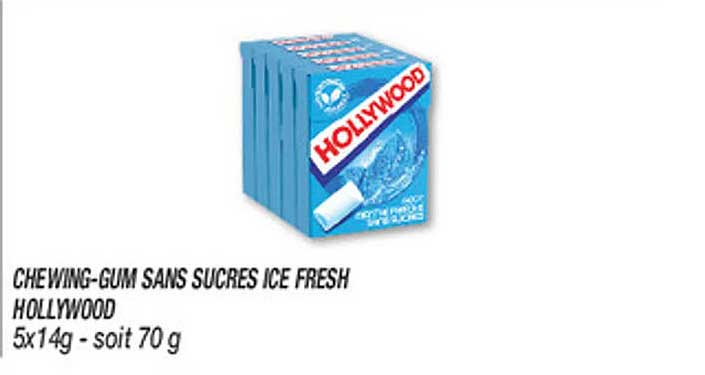 CHEWING-GUM SANS SUCRES ICE FRESH HOLLYWOOD