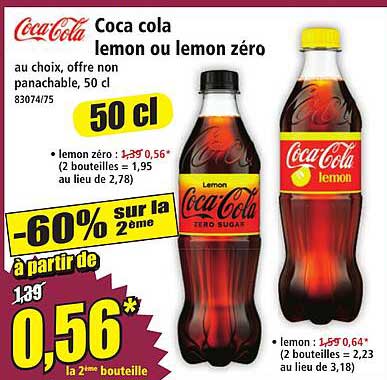 Coca cola lemon ou lemon zéro