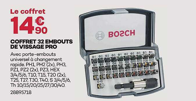 COFFRET 32 EMBOUTS DE VISSAGE PRO