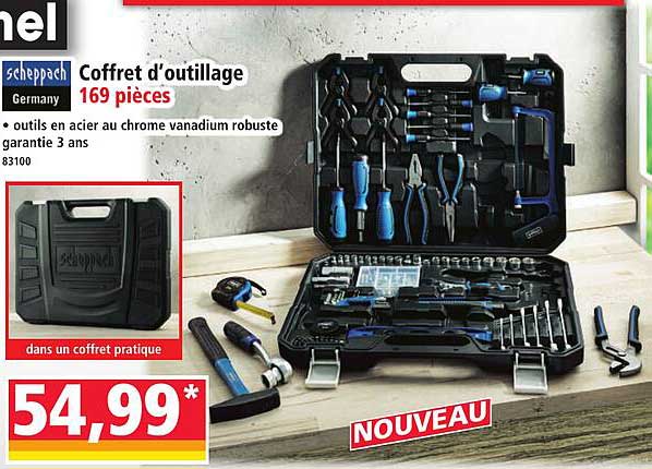 Coffret d’outillage 169 pièces