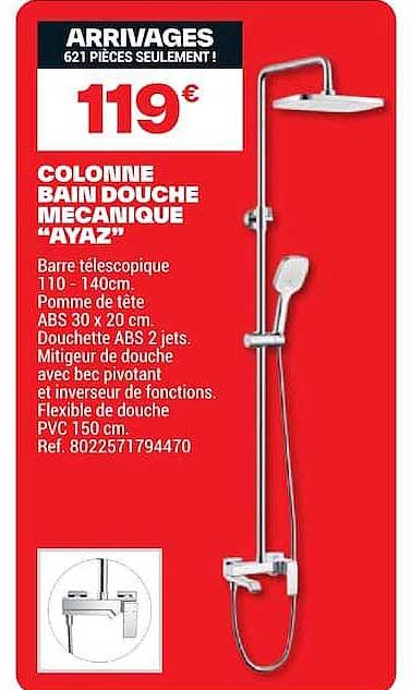 COLONNE BAIN DOUCHE MECANIQUE "AYAZ"