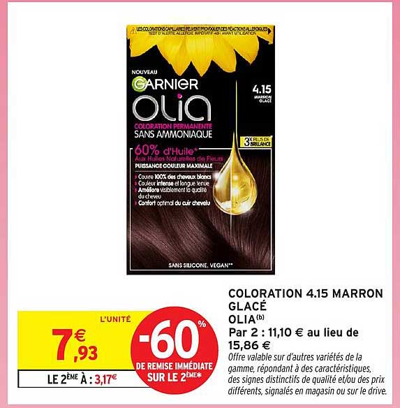 COLORATION 4.15 MARRON GLACÉ OLIA