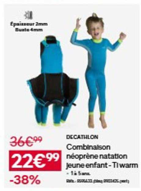 Combinaison néoprène natation jeune enfant - Ti warm