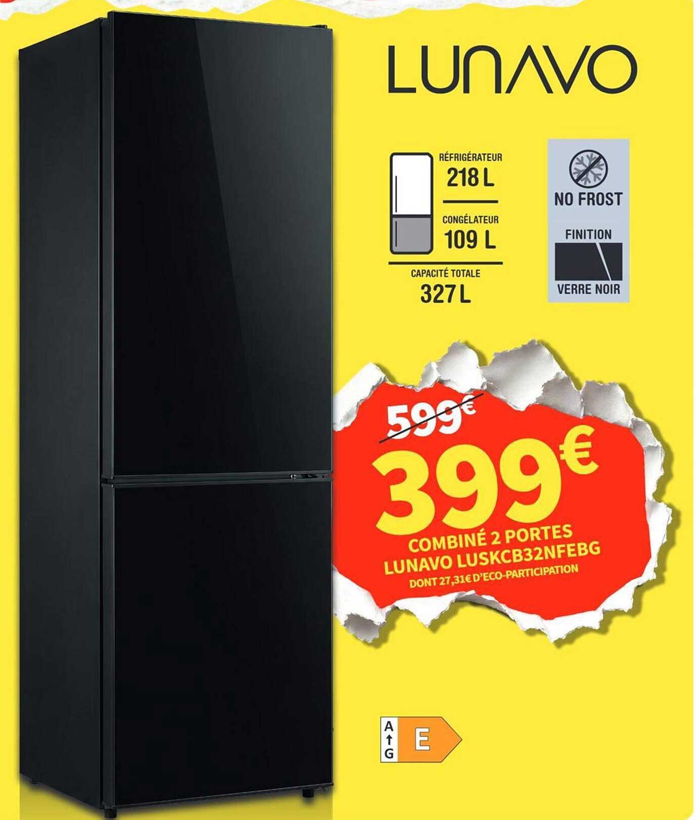 COMBINÉ 2 PORTES LUNAVO LUSKCB32NFEBG