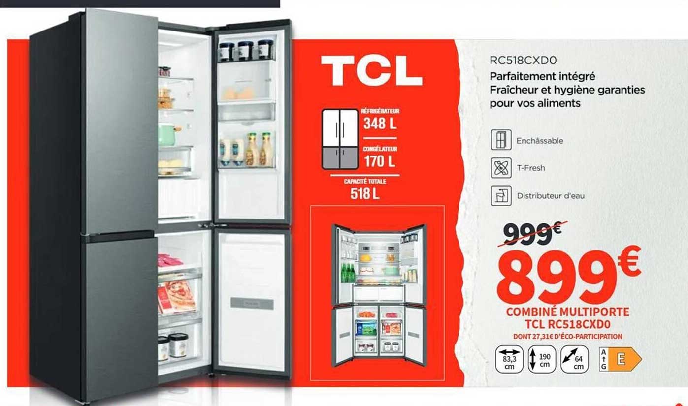 COMBINÉ MULTIPORTE TCL RC518CXDO