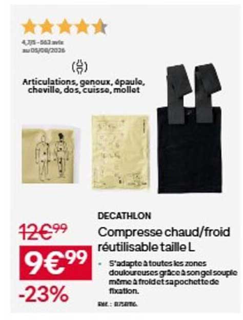 Compresse chaud/froid réutilisable taille L