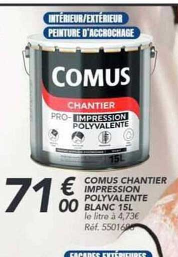 COMUS CHANTIER IMPRESSION POLYVALENTE BLANC 15L