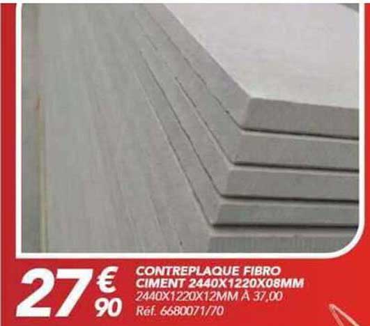 CONTREPLAQUE FIBRO CIMENT 2440X1220X8MM