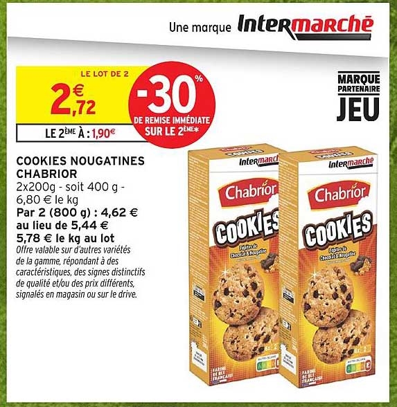COOKIES NOUGATINES CHABRIOR