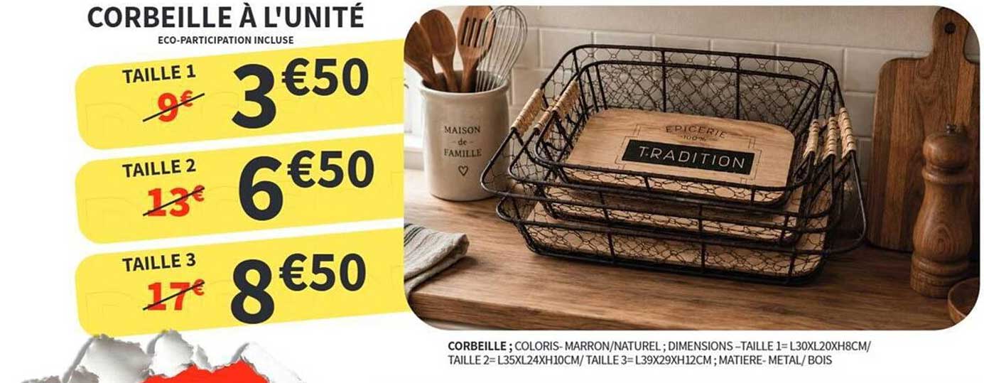 CORBEILLE À L'UNITÉ