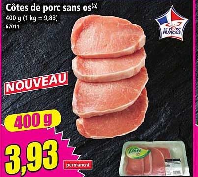 Côtes de porc sans os(a)