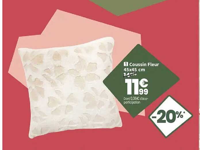 Coussin Fleur 45x45 cm