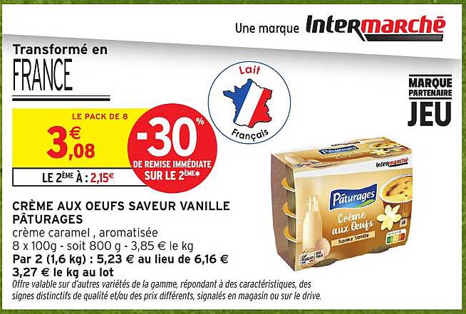 CRÈME AUX OEUFS SAVEUR VANILLE PÂTURAGES