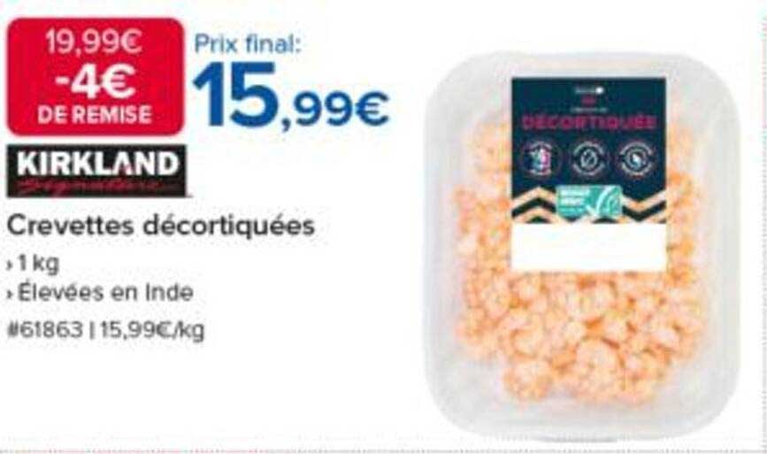 Crevettes décortiquées