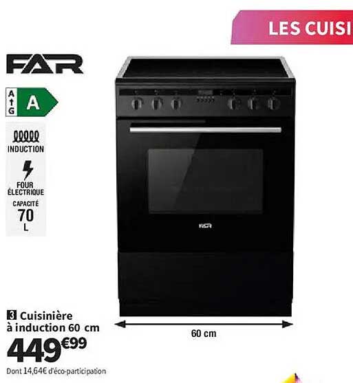 Cuisinière à induction 60 cm