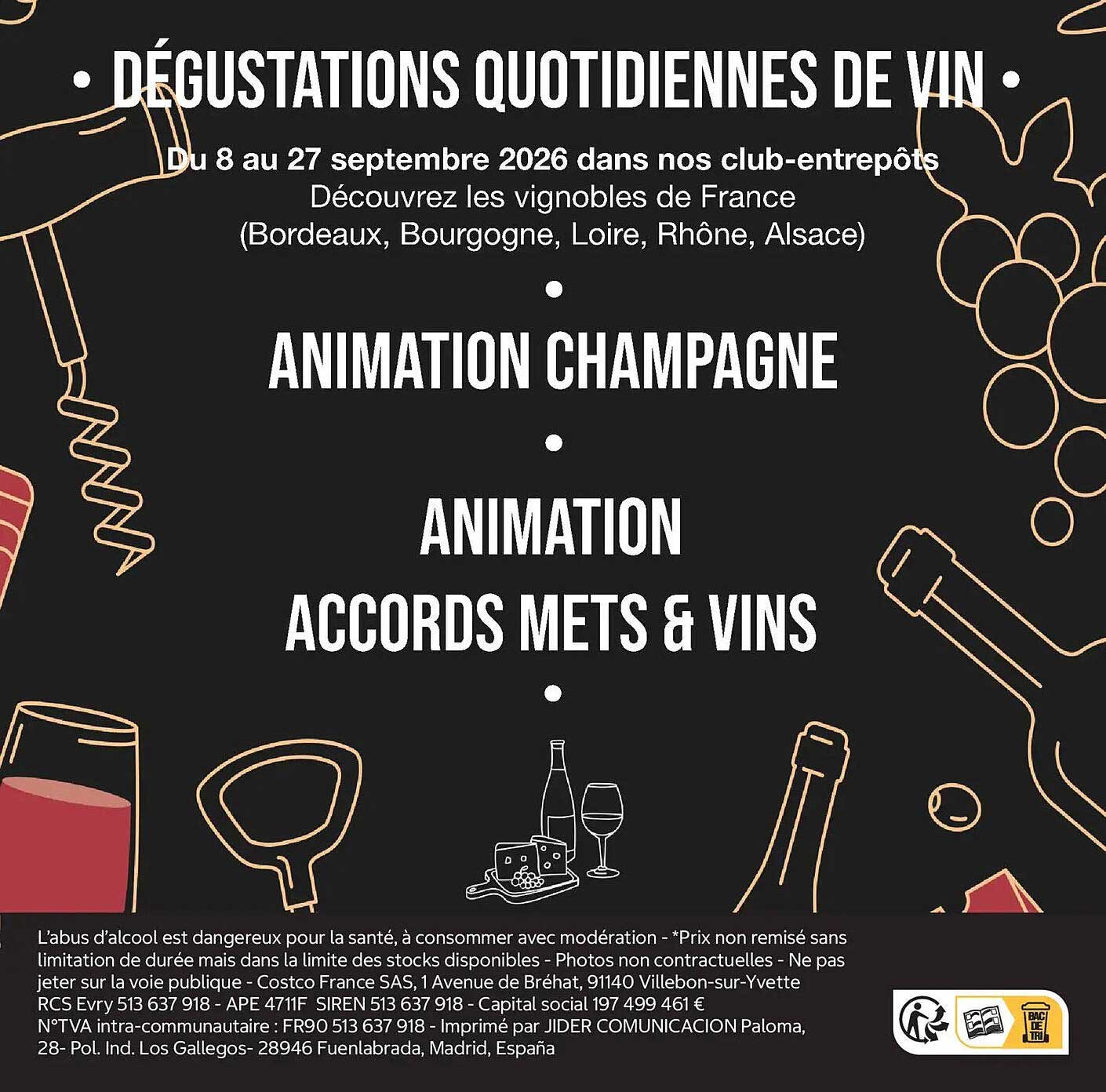 DÉGUSTATIONS QUOTIDIENNES DE VIN