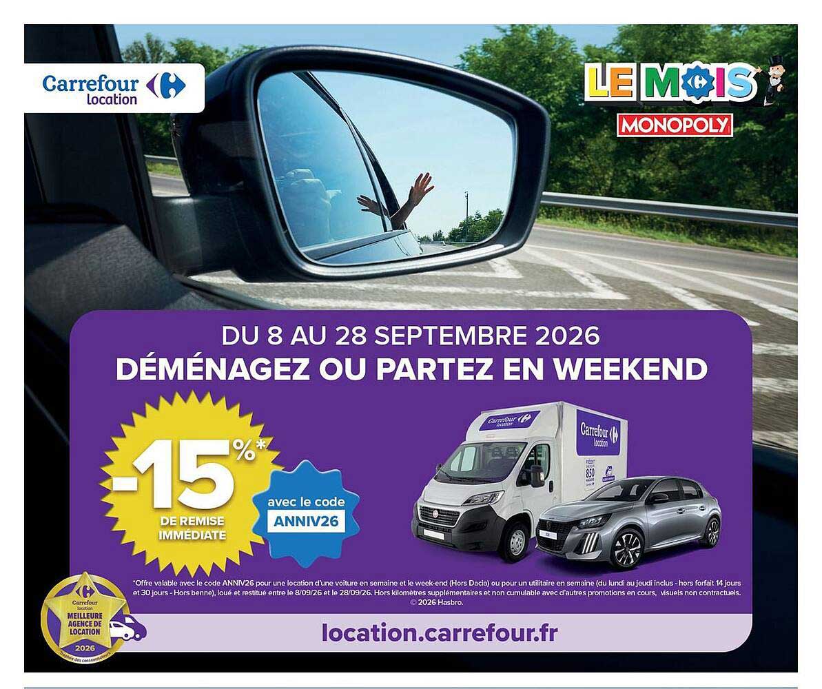 DÉMÉNAGEZ OU PARTEZ EN WEEKEND