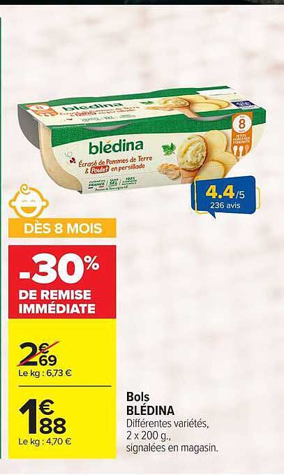DÈS 8 MOIS -30% DE REMISE IMMÉDIATE