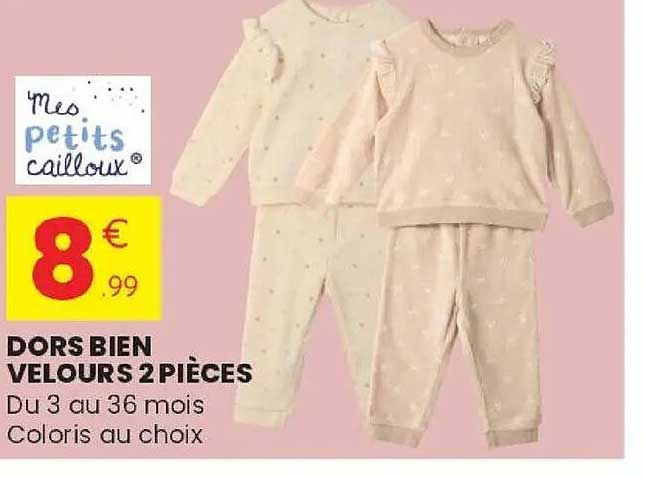 DORS BIEN VELOURS 2 PIÈCES