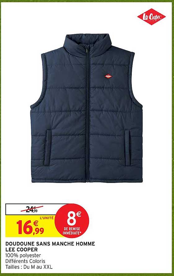 DOUDOUNE SANS MANCHE HOMME LEE COOPER