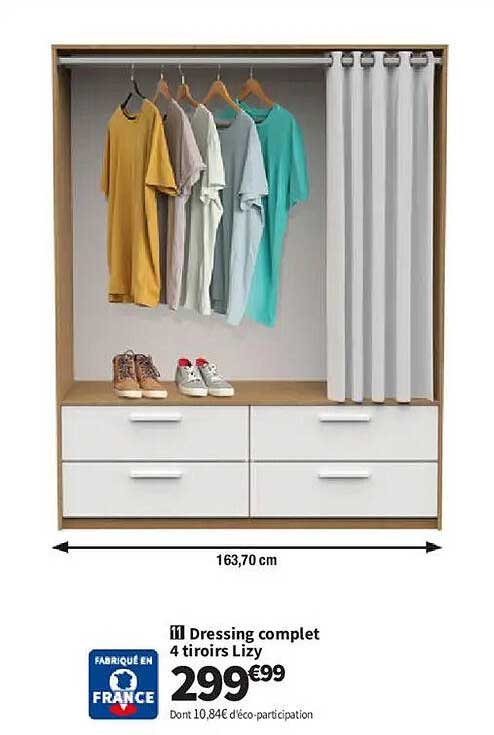Dressing complet 4 tiroirs Lizy