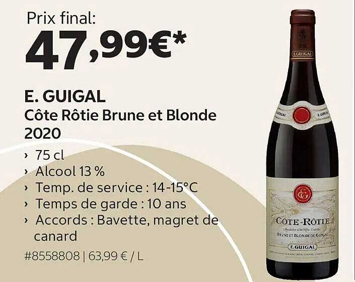 E. GUIGAL Côte Rôtie Brune et Blonde 2020